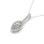 Colgante Halo de Diamante en Forma de Marquesa en Oro Blanco de 14k