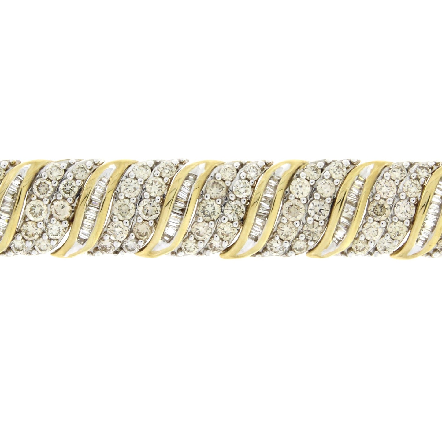 10.00ct Diamond Tennis Bracelet in 10KT Yellow Gold