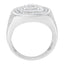 14K White Gold Men's Diamond Band Ring with 1 cttw Diamonds