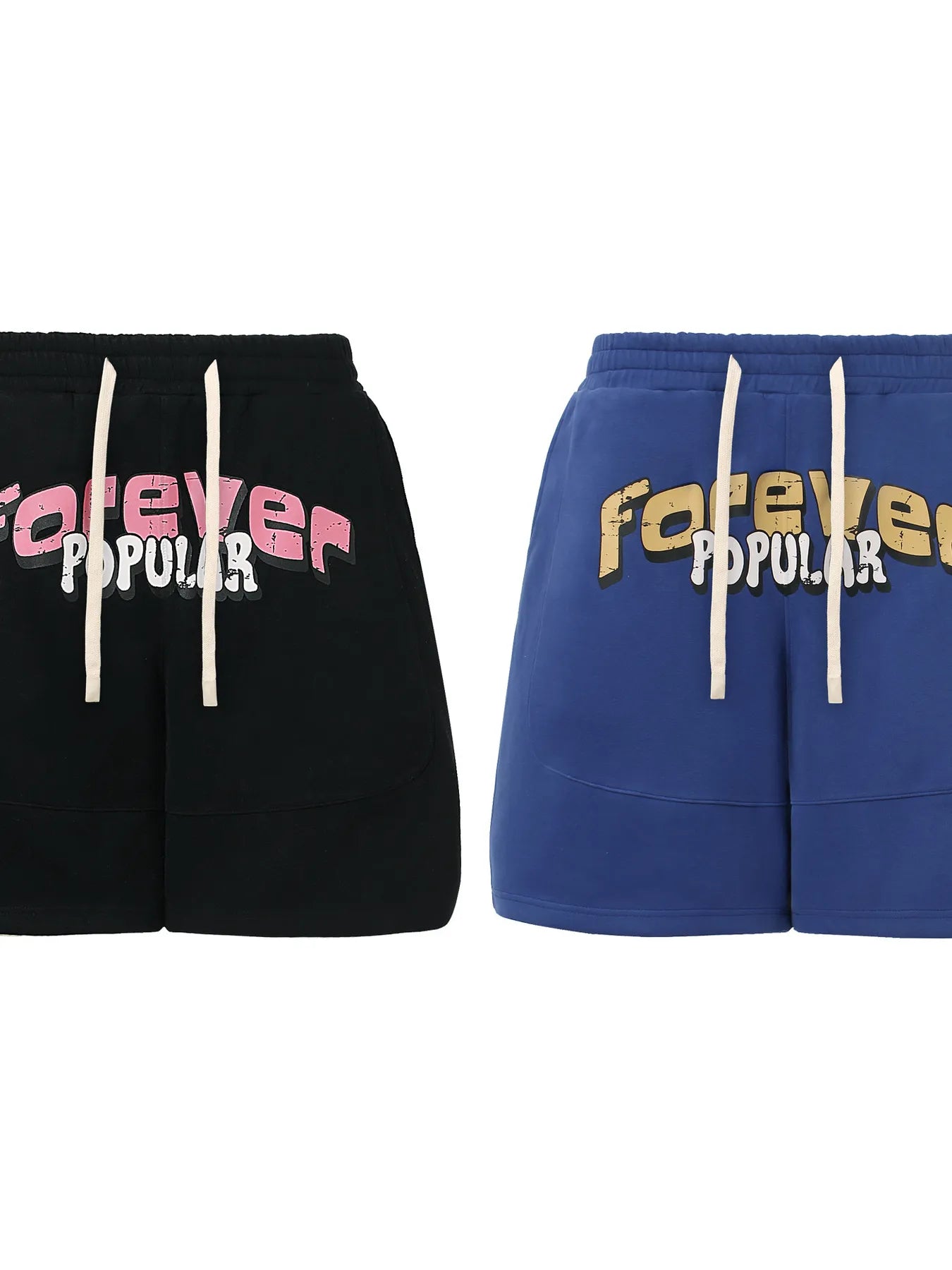 Men's Letter Drawstring Jogger Shorts