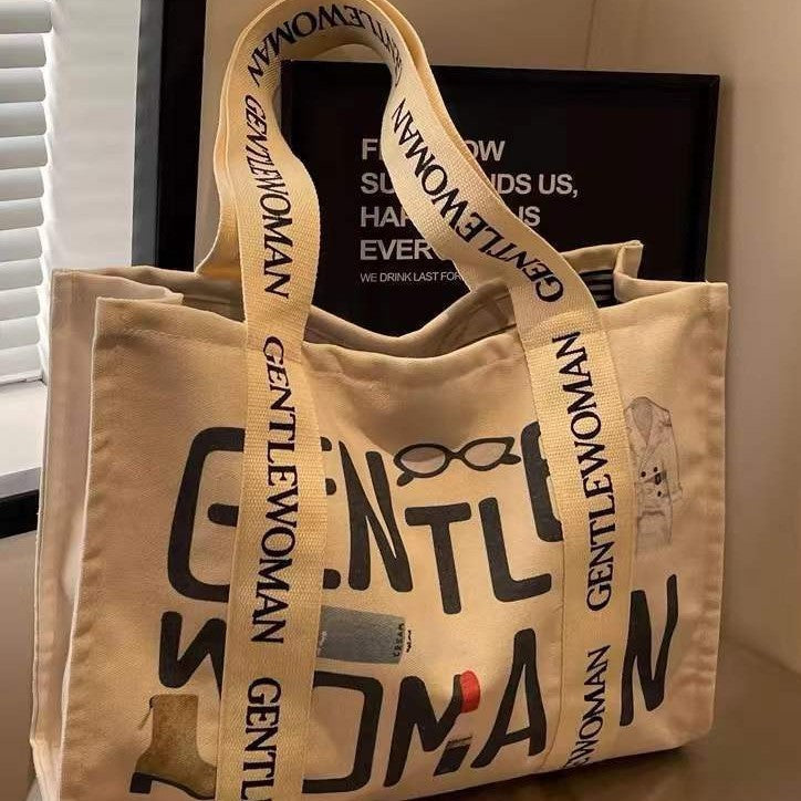 Grand Sac Fourre-Tout en Toile pour Femmes