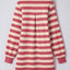 Chic Black Striped Collar Long Sleeve Mini Dress - Effortlessly Elegant Casual Wear for Women - Korvel