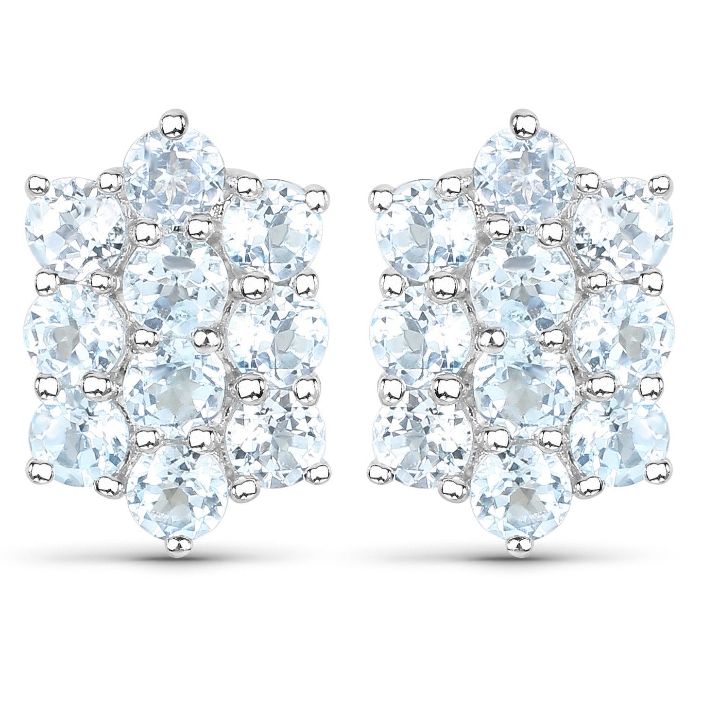 Juego de joyería de plata esterlina con topacio azul genuino de 8.80 quilates