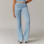 Pantalons de course en laine plissés taille haute