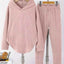 Textured Long Sleeve Hoodie and Pants Set