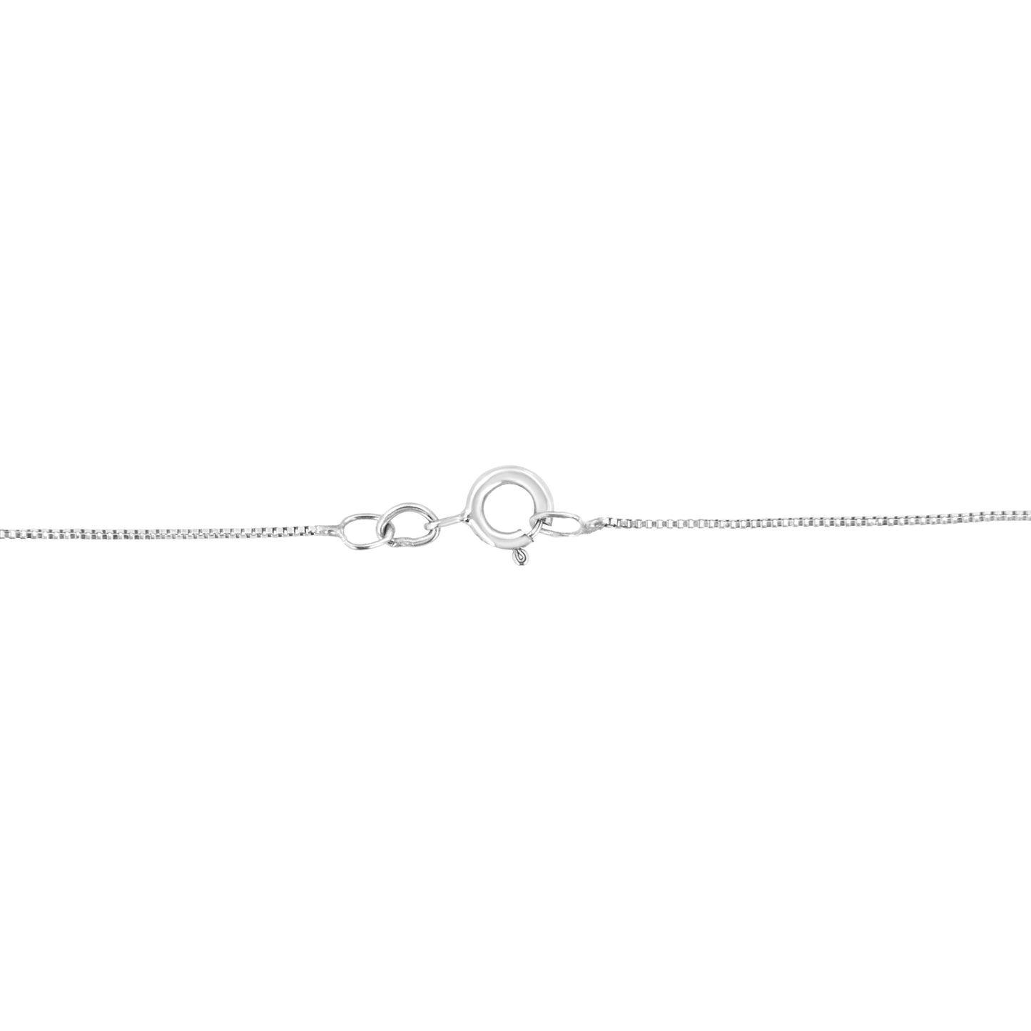 Collar con Colgante de Corazón de Diamante Cortado Redondo de Plata Esterlina .925 - 18"