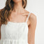 Eyelet Lace Babydoll Mini Cami Dress