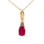 .02ct Ruby Diamond Pendant in 10KT Yellow Gold