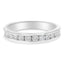 Anillo de boda de diamante redondo certificado IGI de 1/2 Cttw en oro blanco de 18K - Talla 7