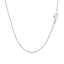14k White Gold Diamond Cut Round Wheat Chain - 0.6mm