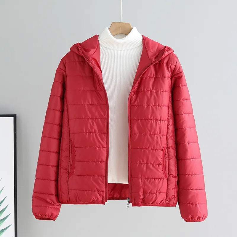 Chaqueta acolchada de algodón versátil para mujer