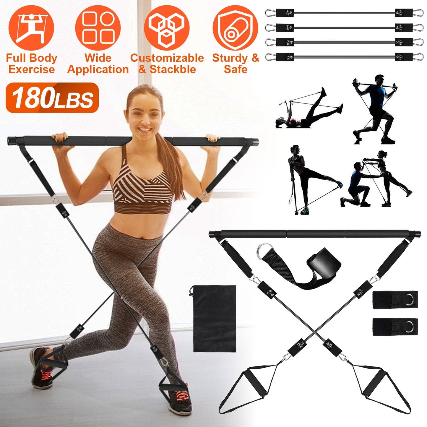 GBruno Pilates Bar Kit for Versatile Workouts