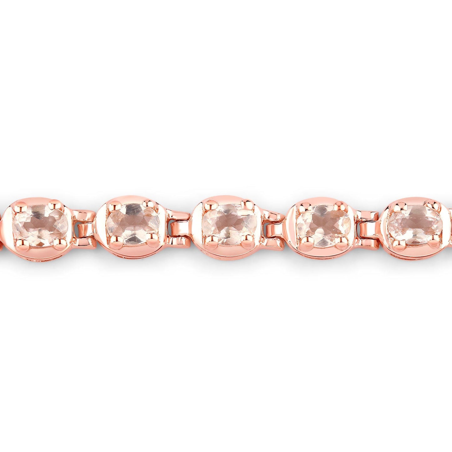 Pulsera de plata esterlina de morganita genuina de 1.35 quilates
