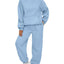 Plus Size Kangaroo Pocket Hoodie and Joggers Set