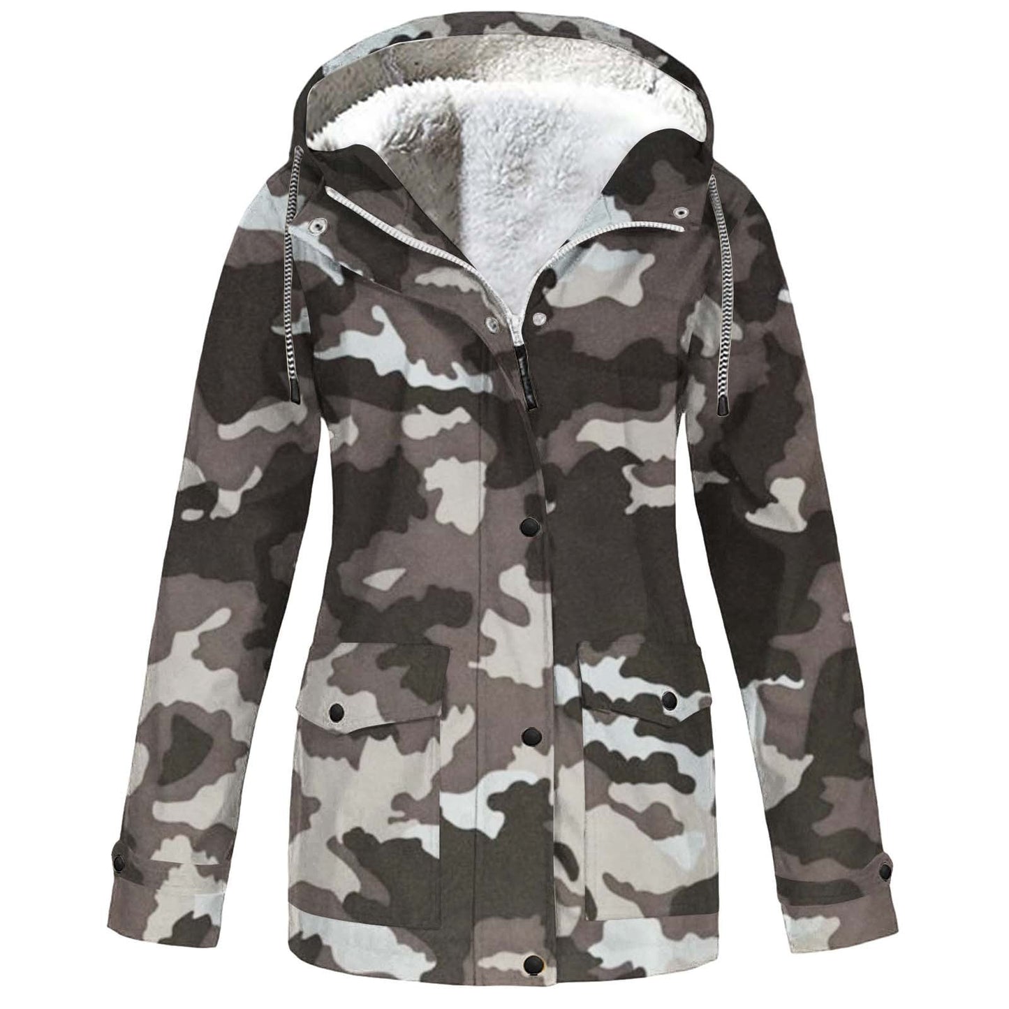 Hooded Camouflage Waterproof Outdoor Shell Jacket