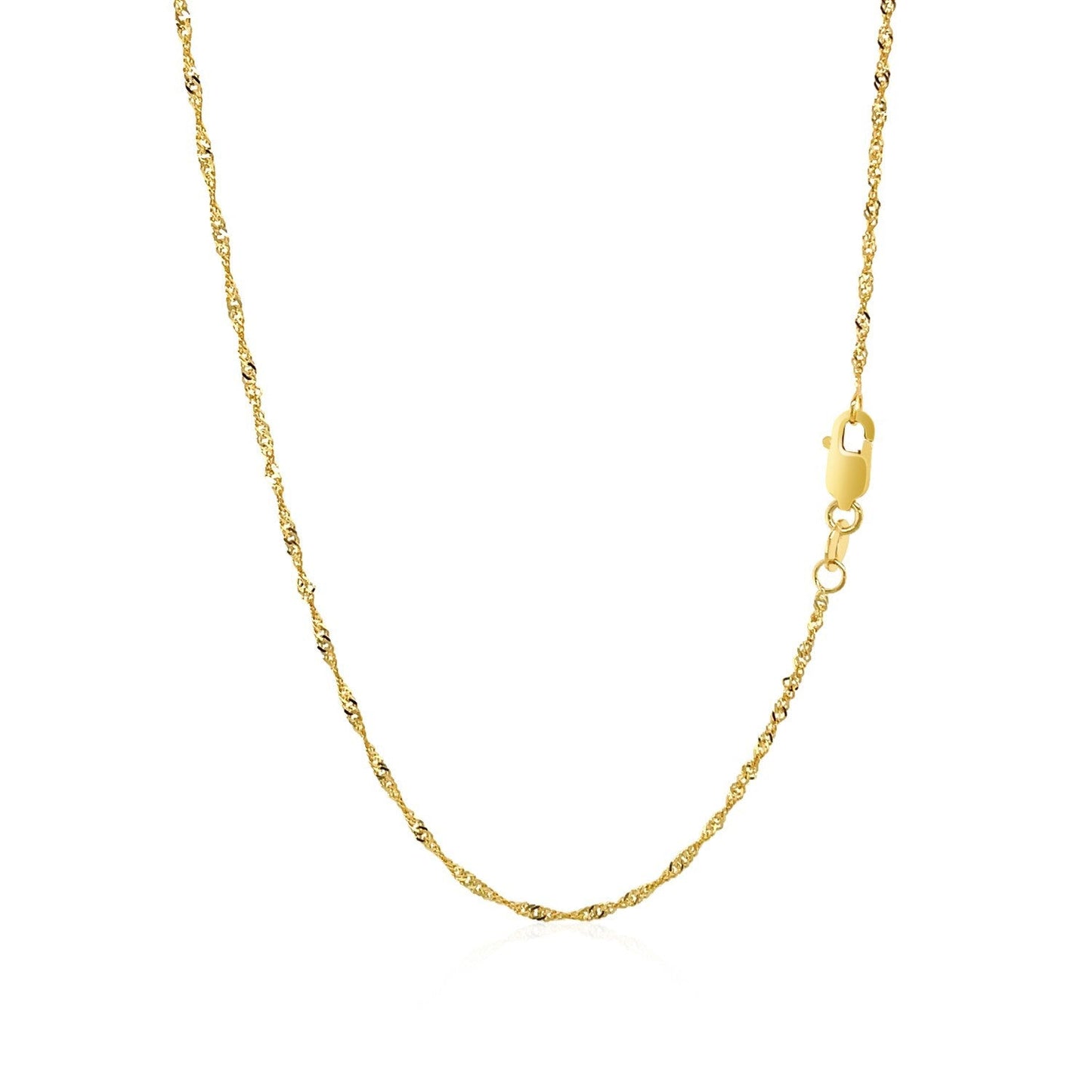 14k Yellow Gold Singapore Chain - 1.5mm