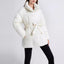 Winter Plaid Lapel Coat with Lace-up Design