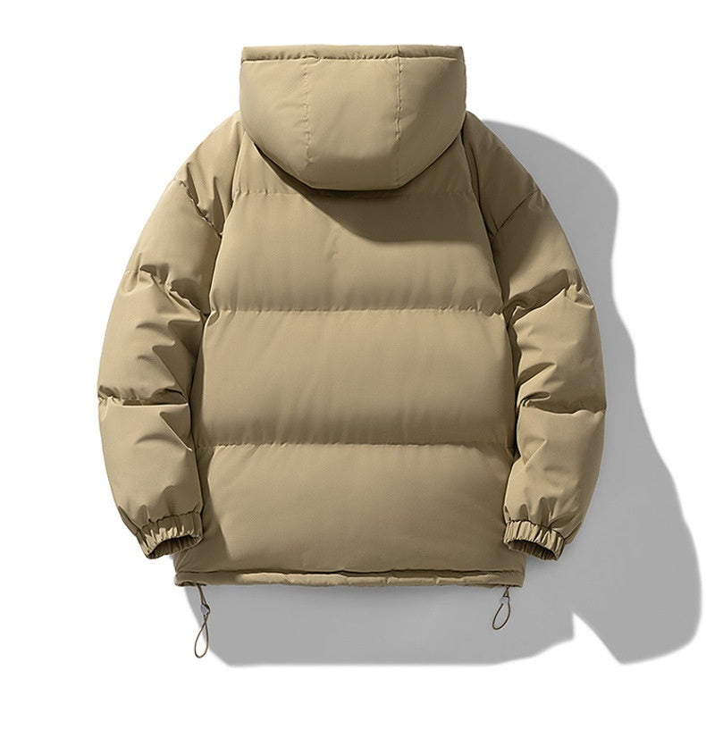 Men's Thickened Cotton-Padded Hoodie Coat for Winter
