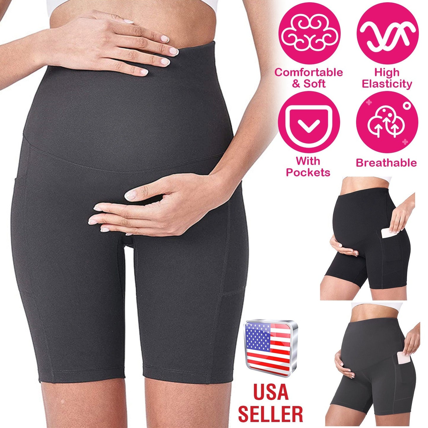 GBruno Women's Maternity Active Shorts - Korvel