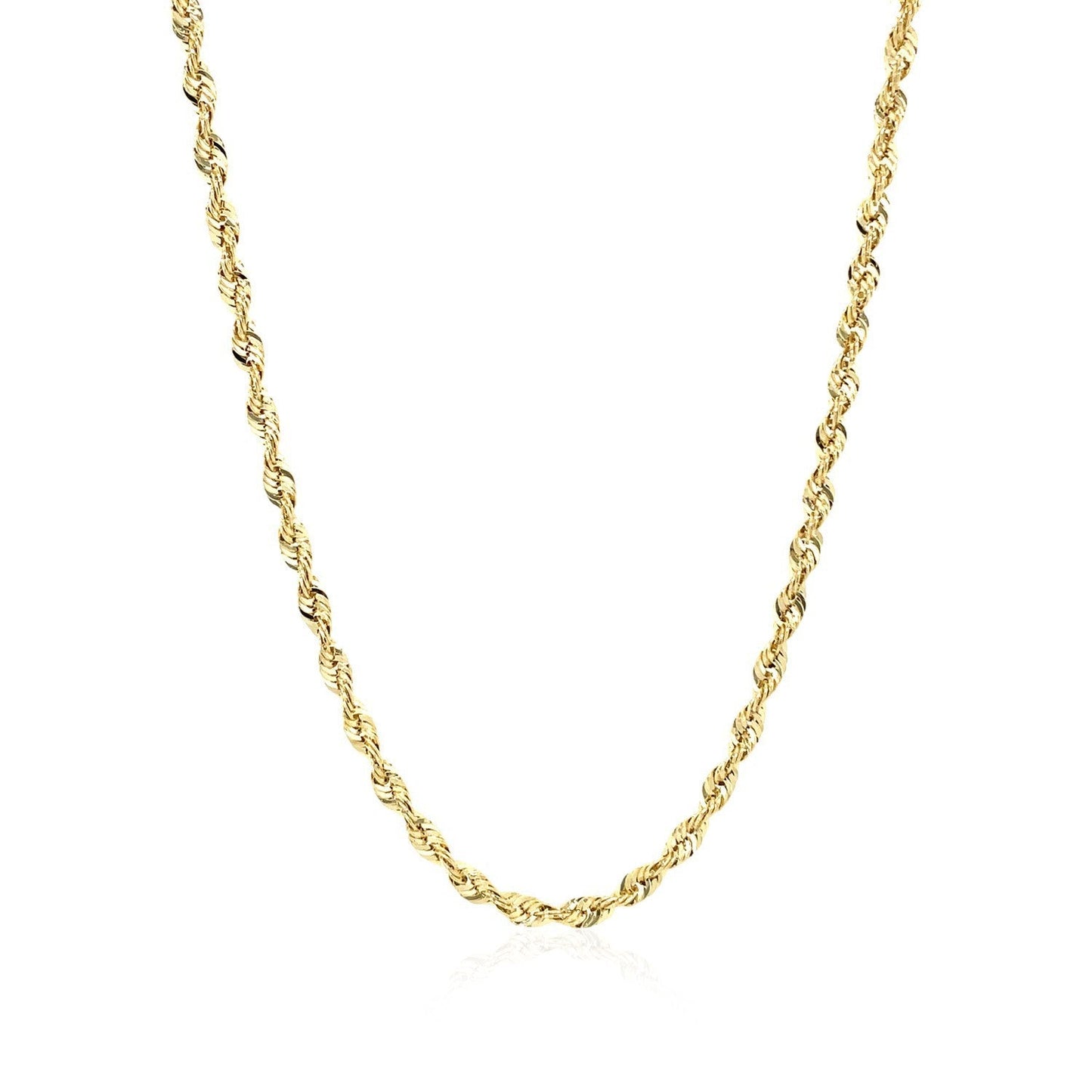 10K Yellow Gold Lite Rope Chain - 2.50 mm