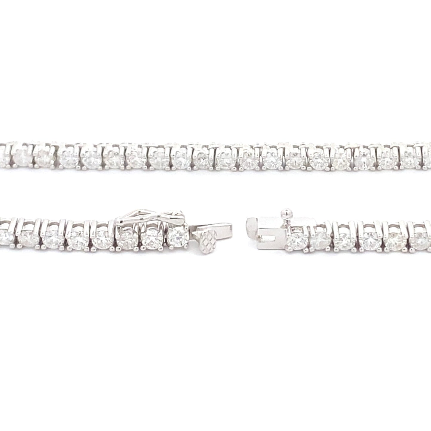 6.85ct Moissanite Tennis Necklace in Sterling Silver