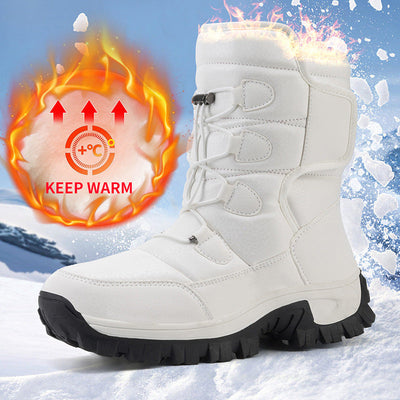 Botas de Nieve Cálidas Forradas de Forro Polar para Hombres y Mujeres