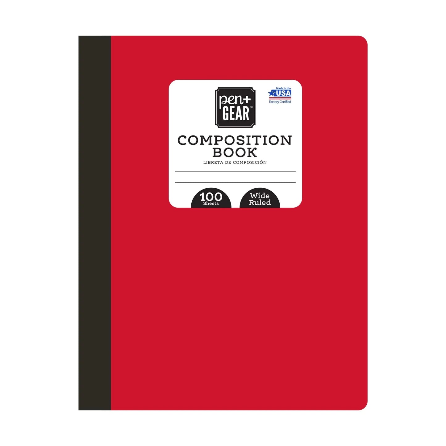 Cuaderno de Composición Pen + Gear de 100 Hojas, Rayado Ancho