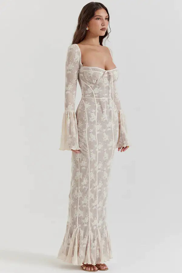 Elegant Lace Backless Dress for Special Occasions