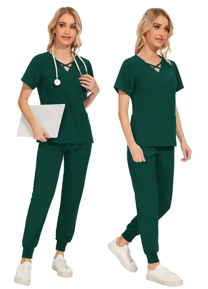 Slim Fit Women's Stretch Scrub Set for Medical Professionals