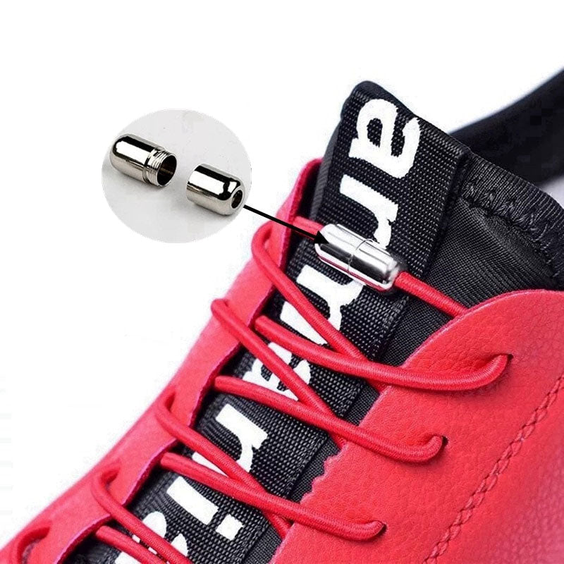 Elastic Lock Shoe Laces No Tie Shoelaces New Simplicity Round Metal Tip Shoelace Leisure Quick Sport Shoe Laces Unisex - Korvel