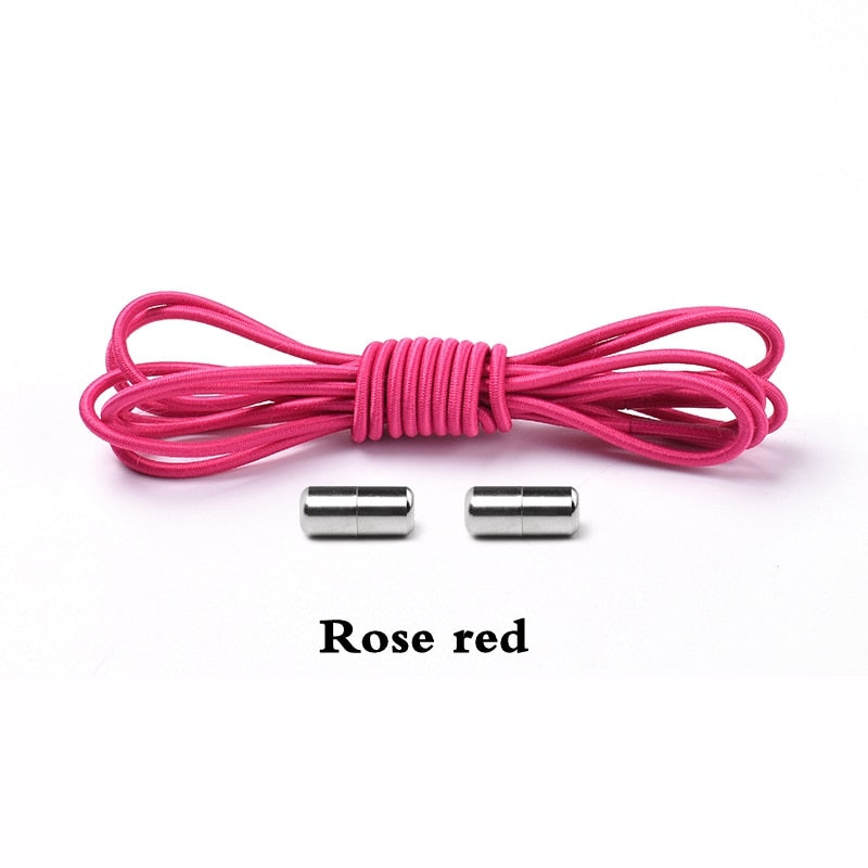 Elastic Lock Shoe Laces No Tie Shoelaces New Simplicity Round Metal Tip Shoelace Leisure Quick Sport Shoe Laces Unisex - Korvel