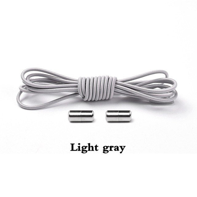 Elastic Lock Shoe Laces No Tie Shoelaces New Simplicity Round Metal Tip Shoelace Leisure Quick Sport Shoe Laces Unisex - Korvel