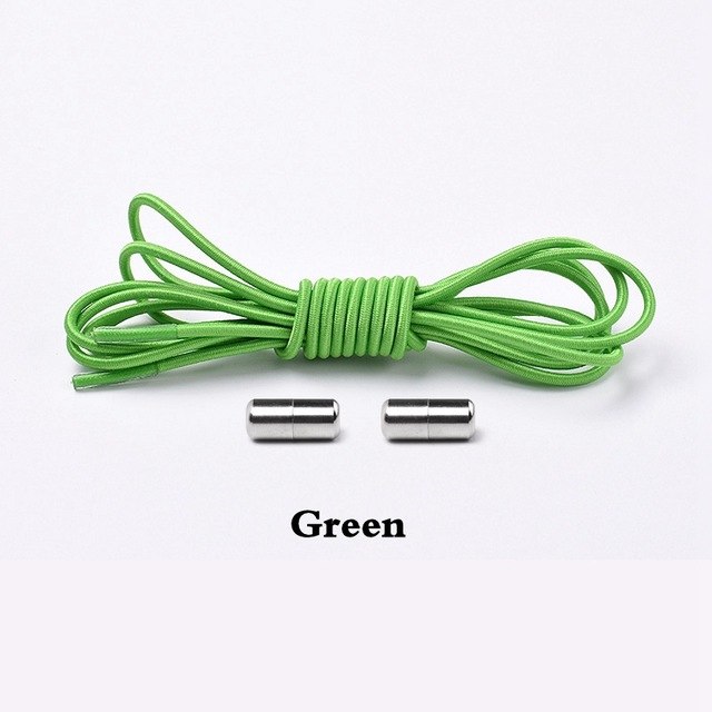 Elastic Lock Shoe Laces No Tie Shoelaces New Simplicity Round Metal Tip Shoelace Leisure Quick Sport Shoe Laces Unisex - Korvel