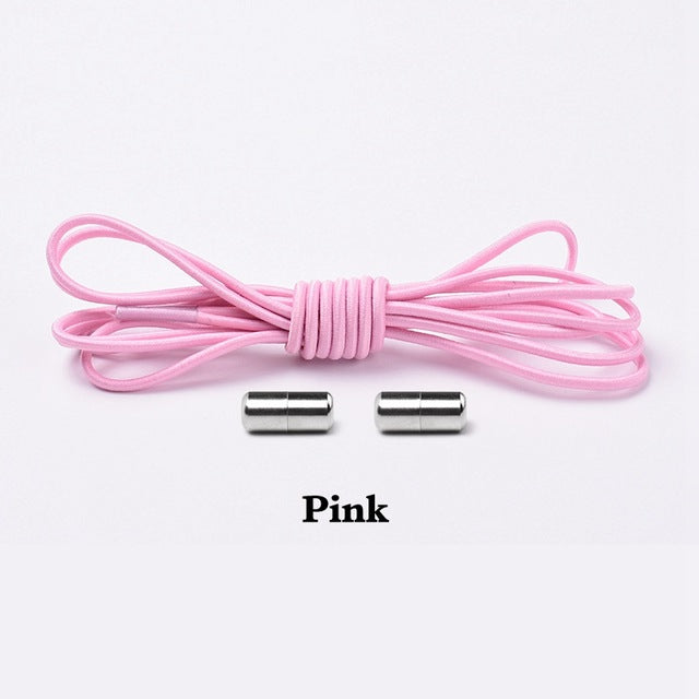 Elastic Lock Shoe Laces No Tie Shoelaces New Simplicity Round Metal Tip Shoelace Leisure Quick Sport Shoe Laces Unisex - Korvel