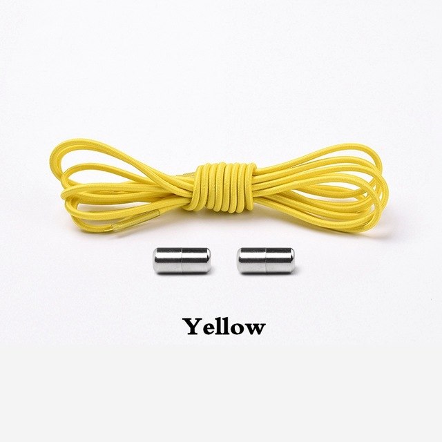 Elastic Lock Shoe Laces No Tie Shoelaces New Simplicity Round Metal Tip Shoelace Leisure Quick Sport Shoe Laces Unisex - Korvel