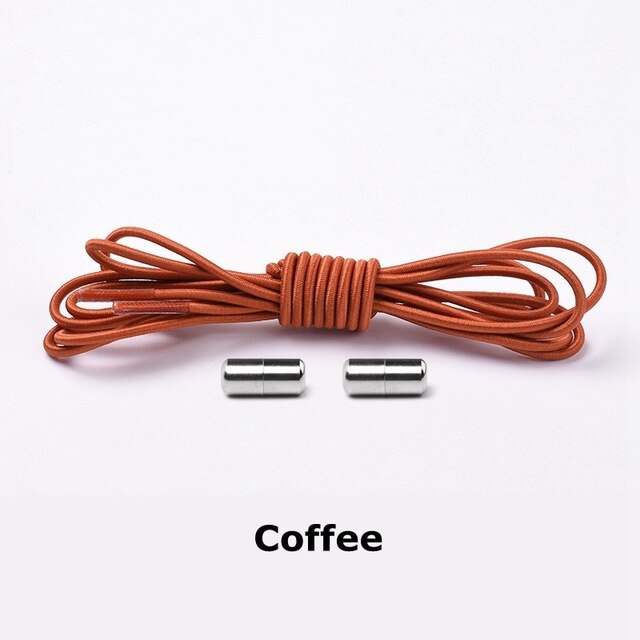 Elastic Lock Shoe Laces No Tie Shoelaces New Simplicity Round Metal Tip Shoelace Leisure Quick Sport Shoe Laces Unisex - Korvel