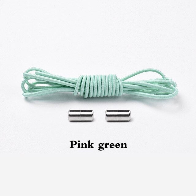 Elastic Lock Shoe Laces No Tie Shoelaces New Simplicity Round Metal Tip Shoelace Leisure Quick Sport Shoe Laces Unisex - Korvel