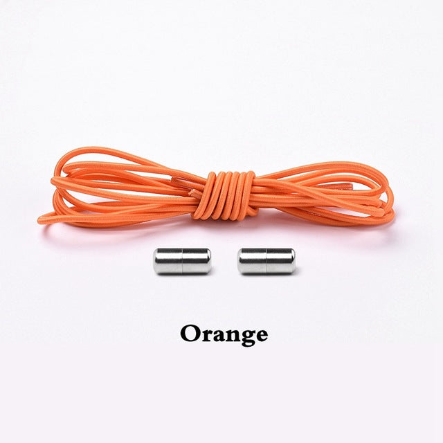 Elastic Lock Shoe Laces No Tie Shoelaces New Simplicity Round Metal Tip Shoelace Leisure Quick Sport Shoe Laces Unisex - Korvel