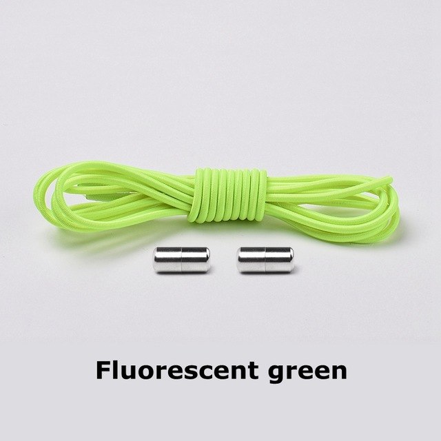 Elastic Lock Shoe Laces No Tie Shoelaces New Simplicity Round Metal Tip Shoelace Leisure Quick Sport Shoe Laces Unisex - Korvel