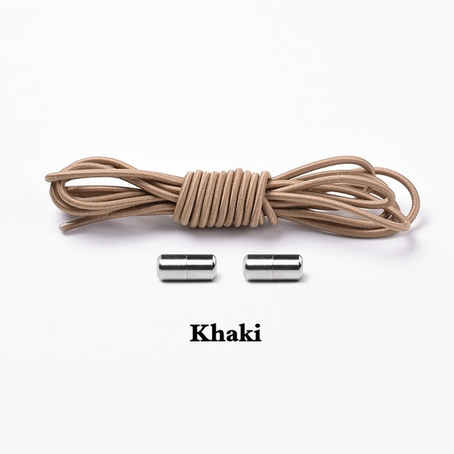 Elastic Lock Shoe Laces No Tie Shoelaces New Simplicity Round Metal Tip Shoelace Leisure Quick Sport Shoe Laces Unisex - Korvel