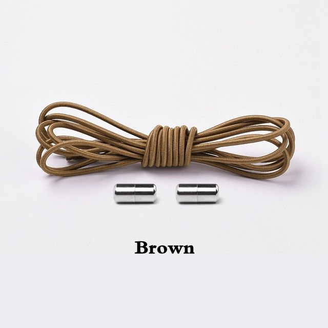 Elastic Lock Shoe Laces No Tie Shoelaces New Simplicity Round Metal Tip Shoelace Leisure Quick Sport Shoe Laces Unisex - Korvel