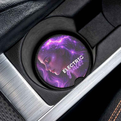 Electric Grace Epilepsy Awareness Soapstone Car Coaster