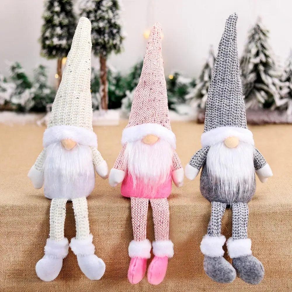 Poupée sans visage de Noël élégante - Décoration de maison pour les fêtes