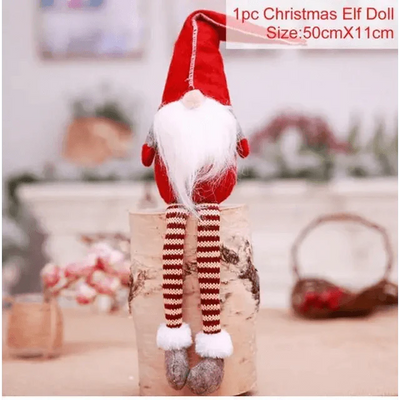 Elegant Christmas Faceless Doll - Holiday Home Decoration