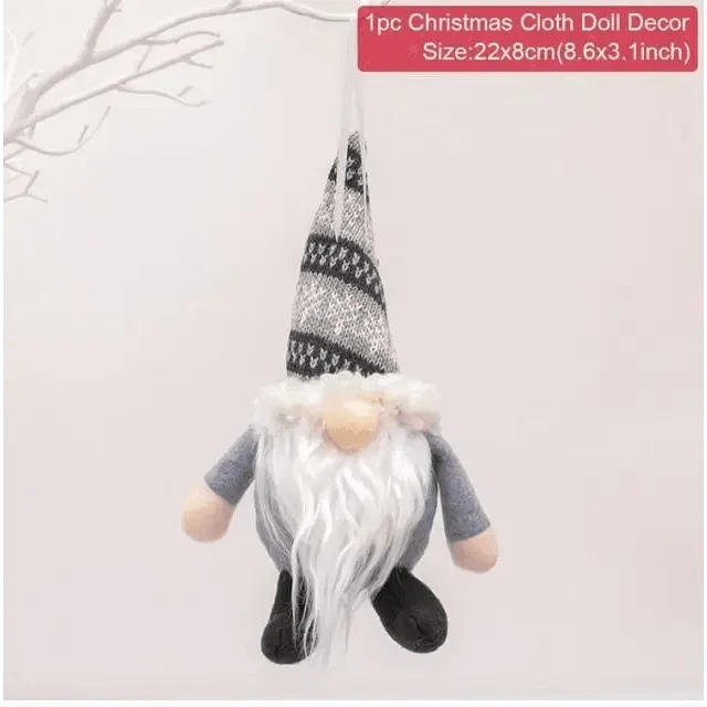 Poupée sans visage de Noël élégante - Décoration de maison pour les fêtes