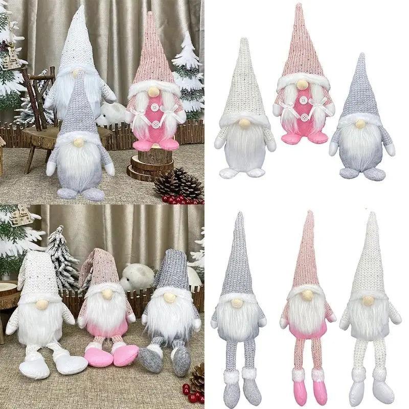 Poupée sans visage de Noël élégante - Décoration de maison pour les fêtes