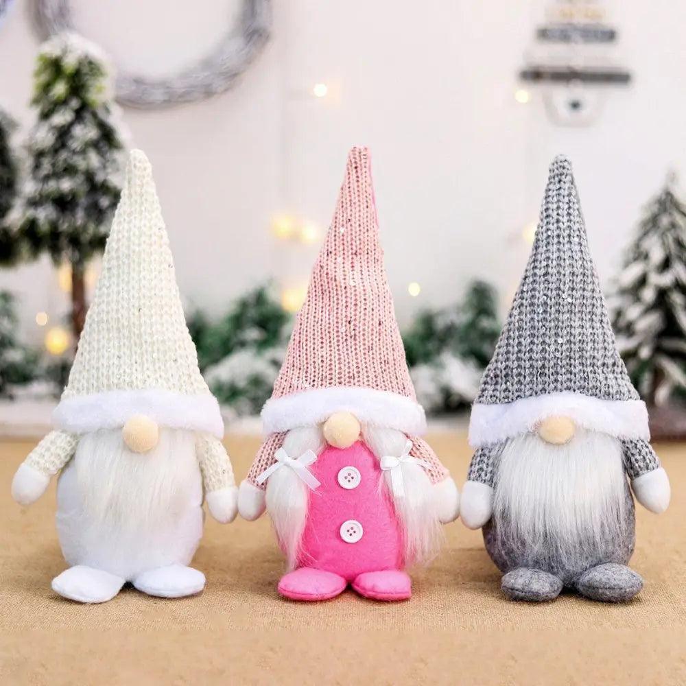 Poupée sans visage de Noël élégante - Décoration de maison pour les fêtes