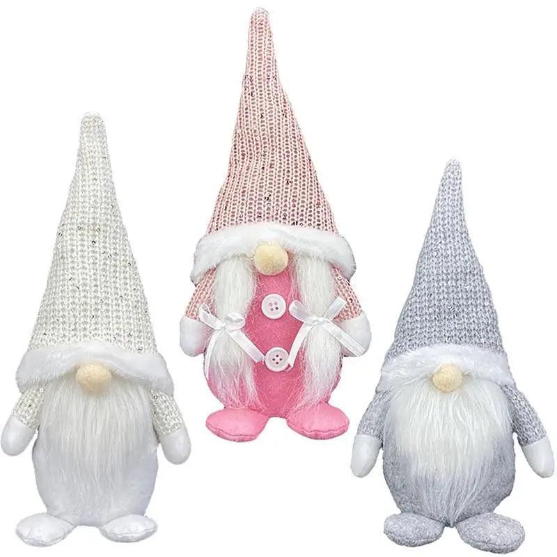 Poupée sans visage de Noël élégante - Décoration de maison pour les fêtes