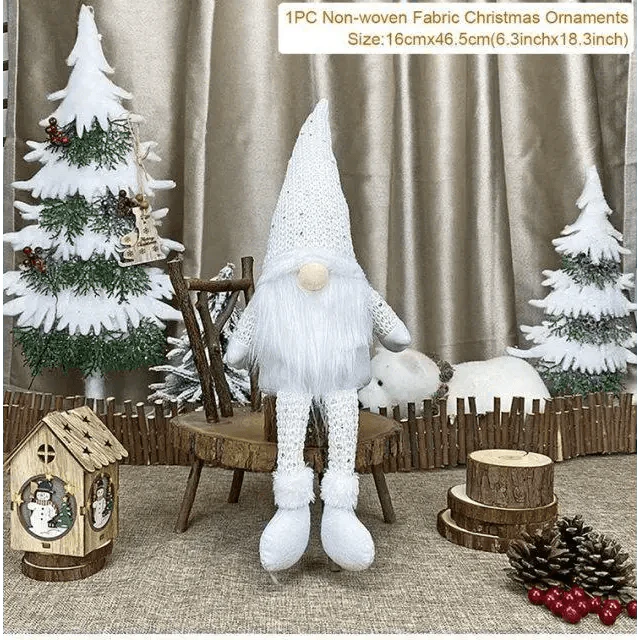 Poupée sans visage de Noël élégante - Décoration de maison pour les fêtes