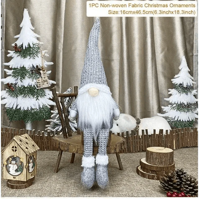 Poupée sans visage de Noël élégante - Décoration de maison pour les fêtes